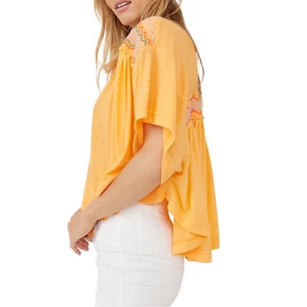 Free People! Market Tee In Carrot Ginger NWT! - Picture 4 of 10